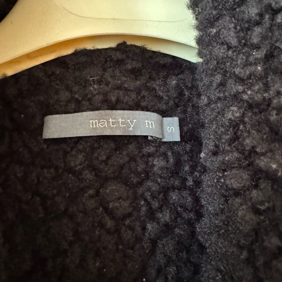 SHAWL COLLAR BLACK FLEECE JACKET SIZE SMALL FROM MATTY M. MINT CONDITION. - Picture 8 of 8